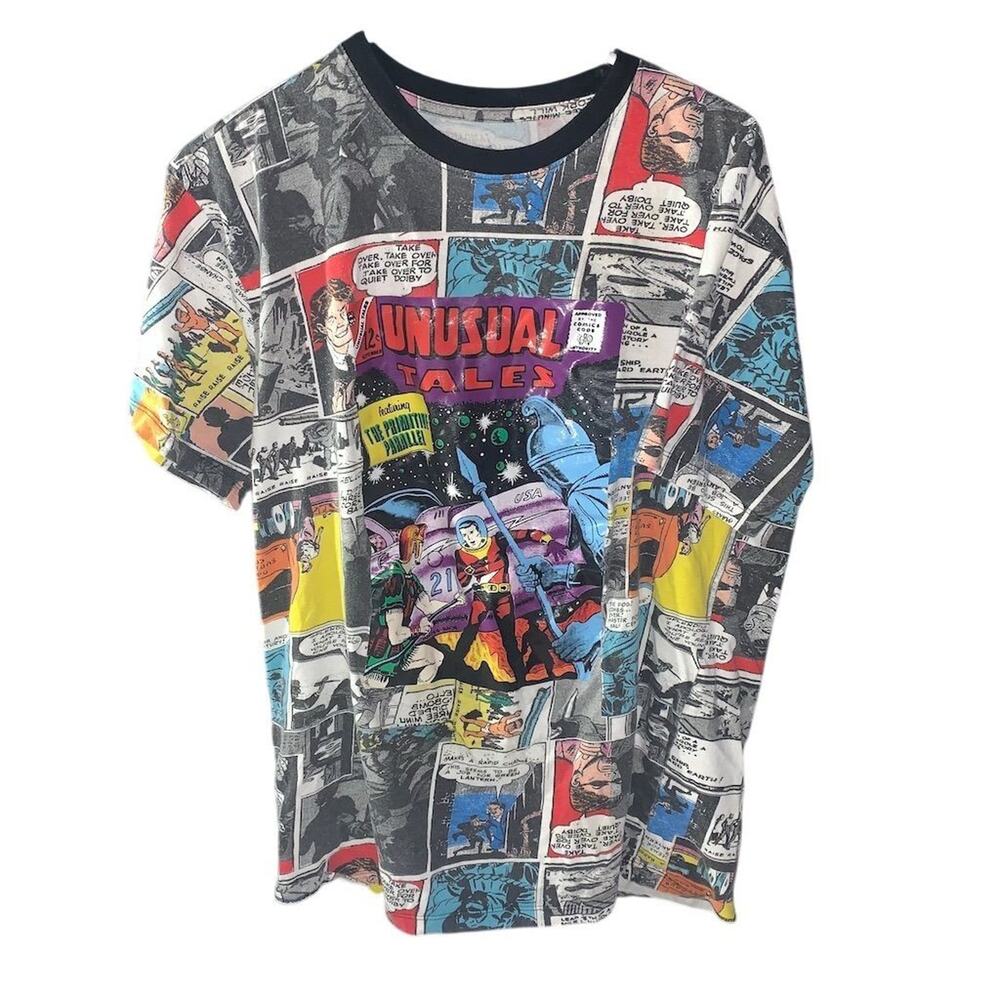 Upstanders Men's XL Graphic Comic Book T-Shirt Multicolor Short Sleeve